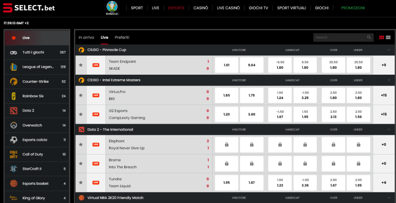 scommesse esports - by select.bet
