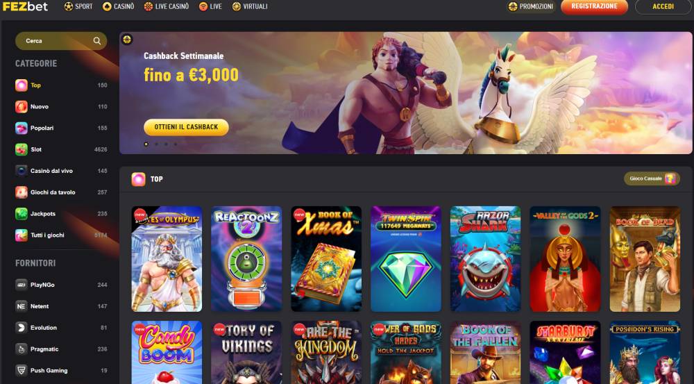fezbet casino - il migliore casinò online in Italia