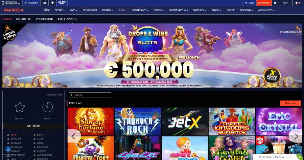 Paripesa Casino - il migliore casinò online in Italia